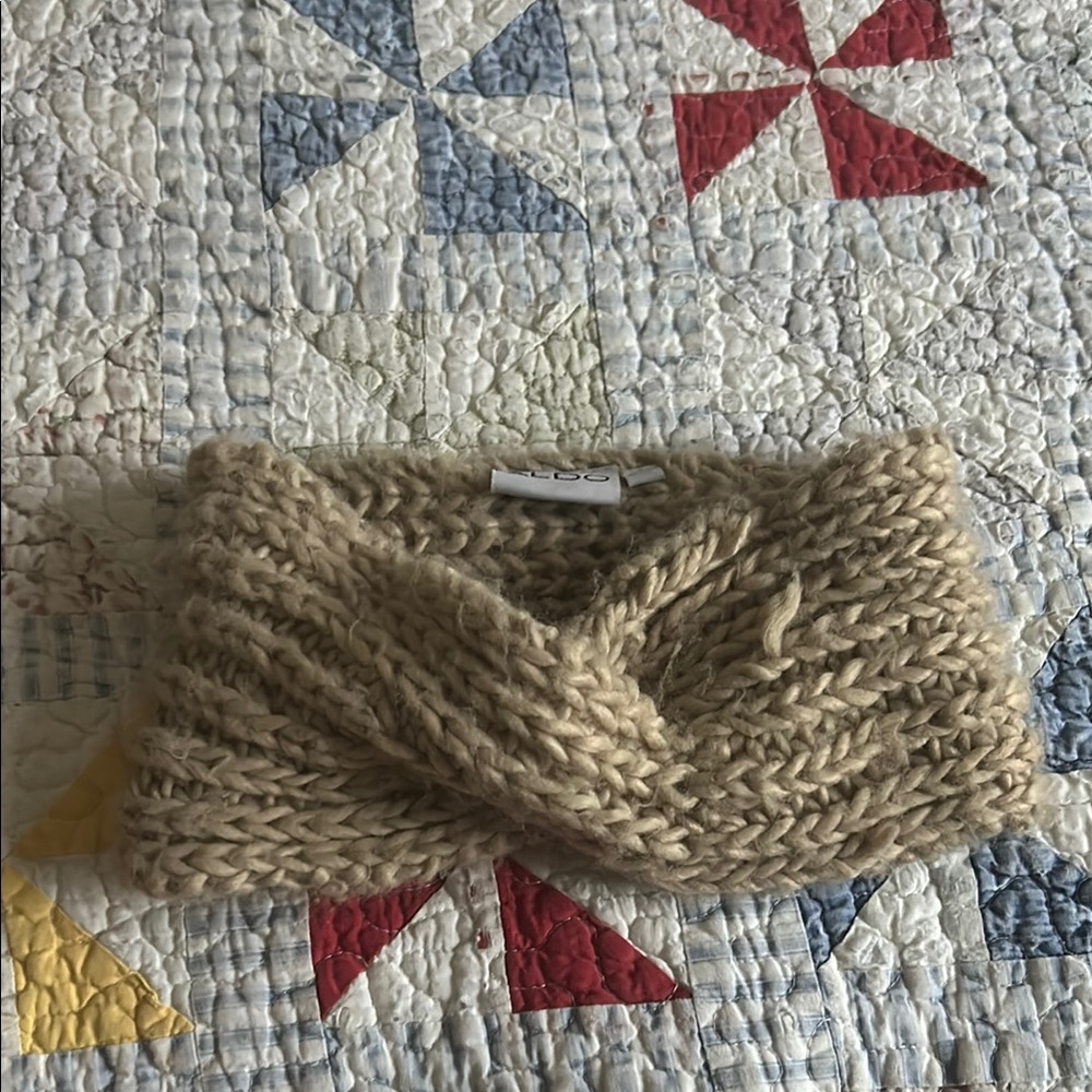 Aldo Cozy Tan Knit Headband